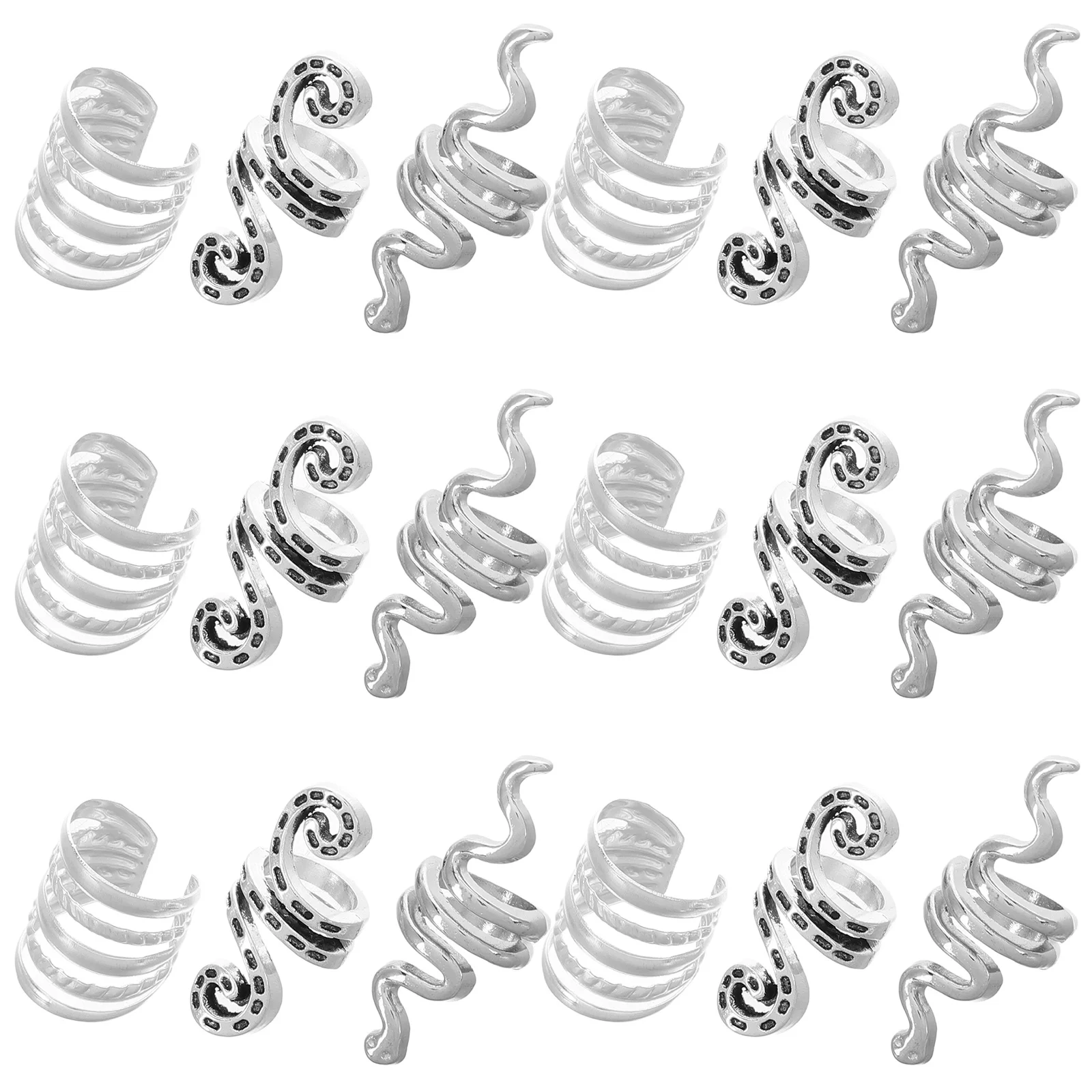 เครื่องประดับผมเดรดล็อคปลอม 20 ชิ้น ดีไซน์วงแหวนกลวง สำหรับผู้หญิง ใช้ในงานเทศกาล งานแต่งงาน และงานปาร์ตี้