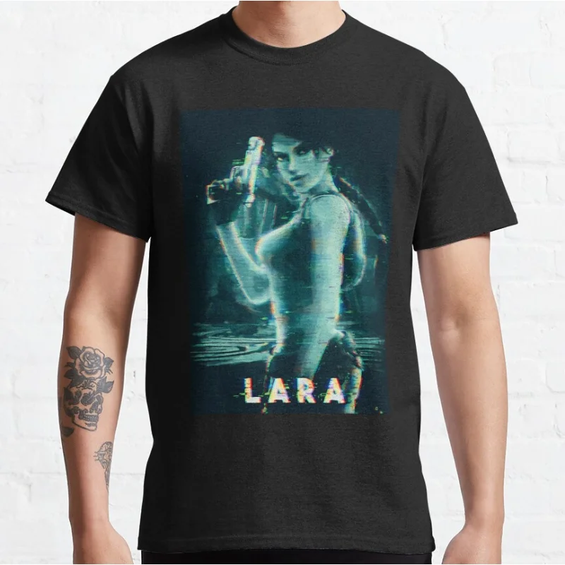 vintage Lara Croft Tomb Raider 90s Retro video games graphic t shirts old school tee All size S-6XL Adult tops 100% cotton