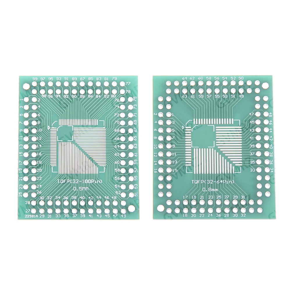 50PCS 0402 0603 0805 SMD to DIP FQFP to DIP PCB Adapter Board Kit for 0402/0603/0805 SOT23 SOT89 SOP TSSOP QFP IC Conversion 