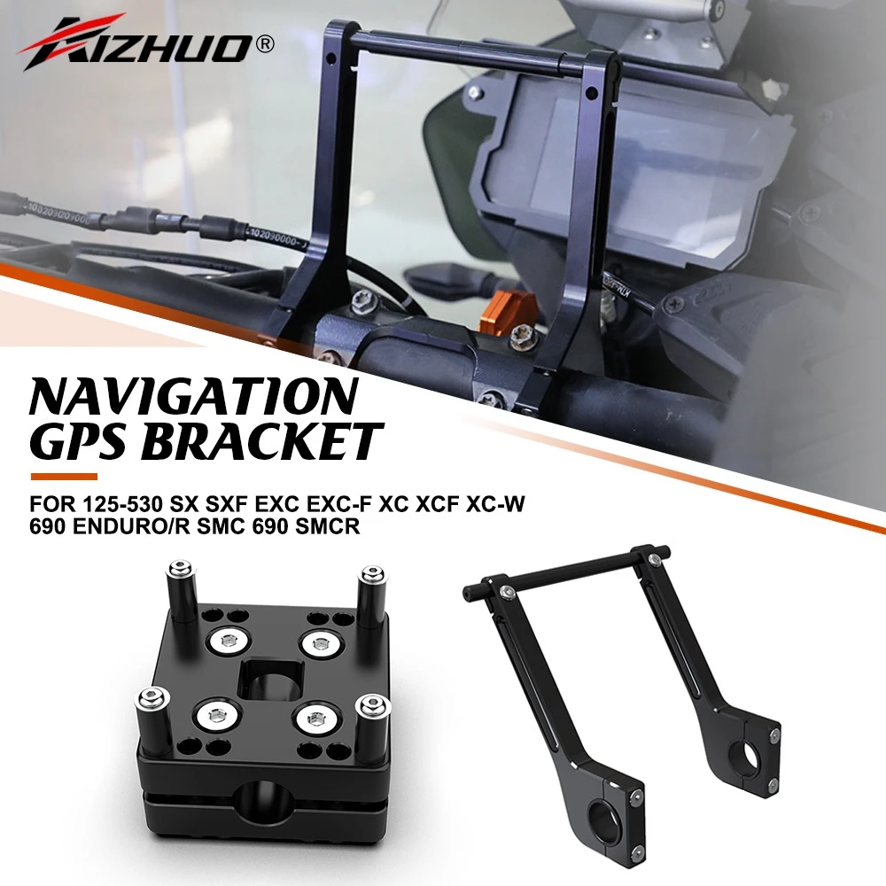 

Handlebar GPS Mount Bracket For 125-530 SX SXF EXC EXC-F XC XCF XC-W 690 Enduro/R SMC 690 SMCR Navigation GPS Mount Bracket