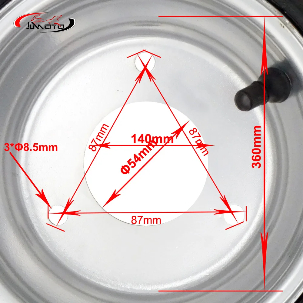 6 Inch Rim 3*8.5mm 145/70-6 Off Road Wheel Tire Fit For 49cc 50cc 110cc Electric ATV Scooter Buggy Go kart Bike Vehicle Parts