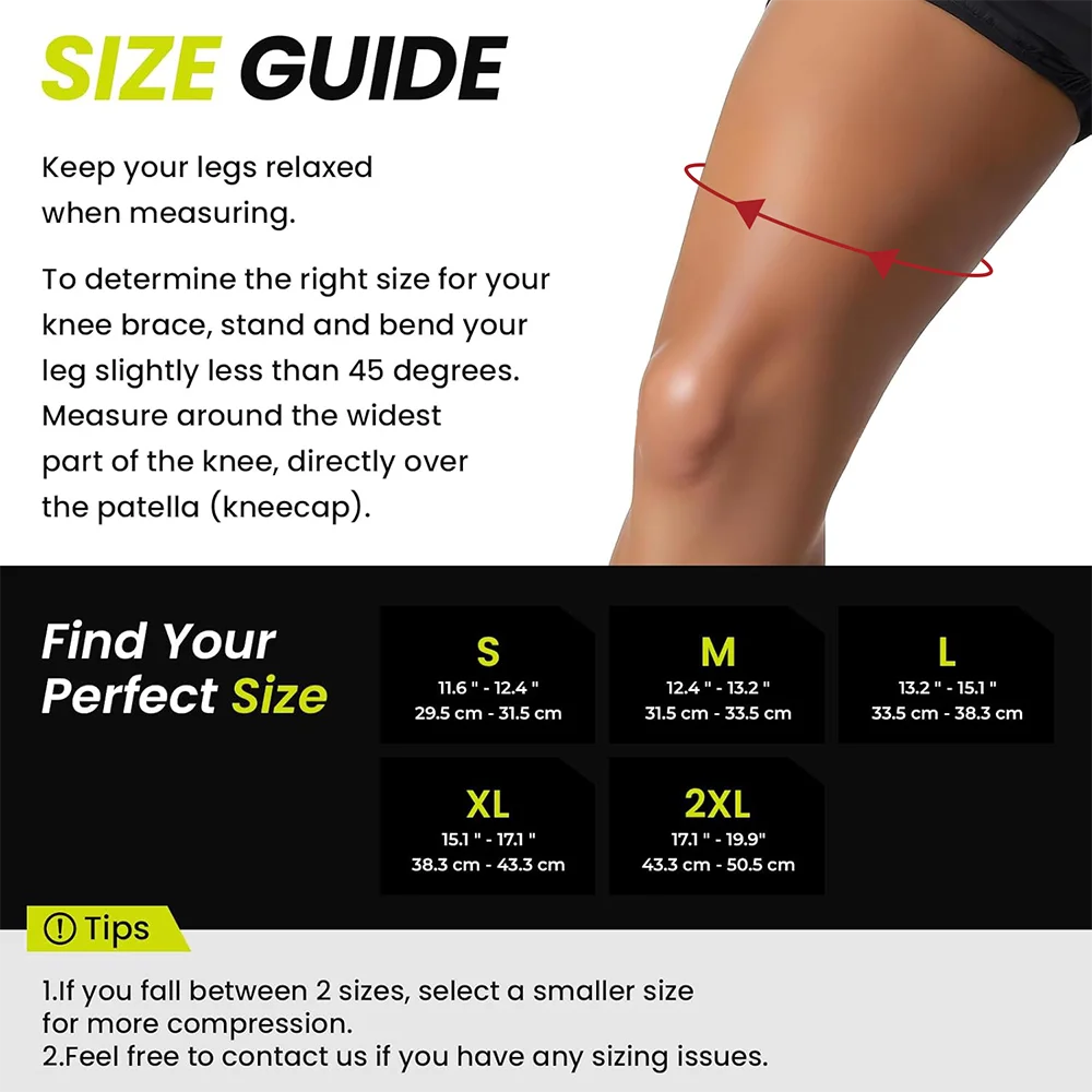 NEENCA Knee Brace Support with Gel Pads & Side Stabilizers for Pain Relief Adjustable for Meniscus Tear Arthritis ACL MCL