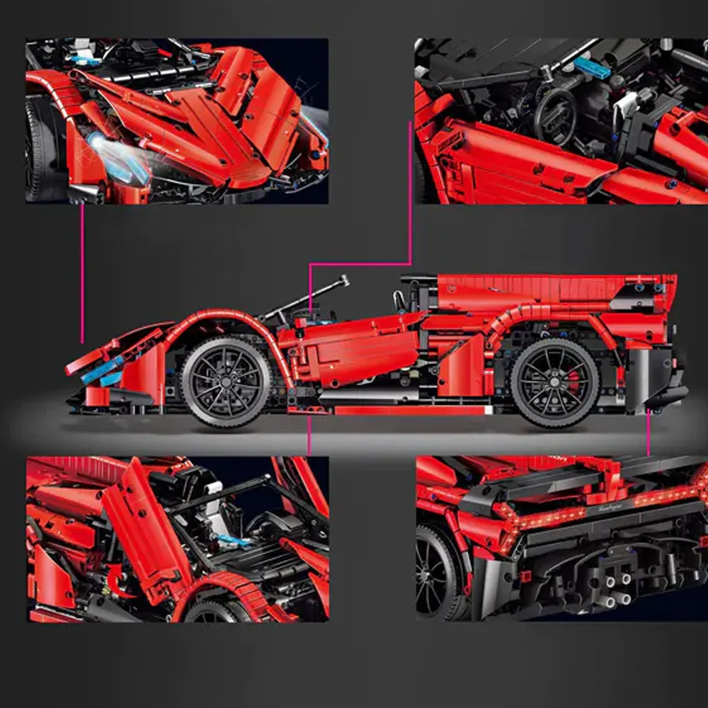 ミニブロック 2615ピース スーパーレーシングラムカーモデル 組み立てブロックセット 建築模型作成 部屋の装飾 誕生日プレゼント