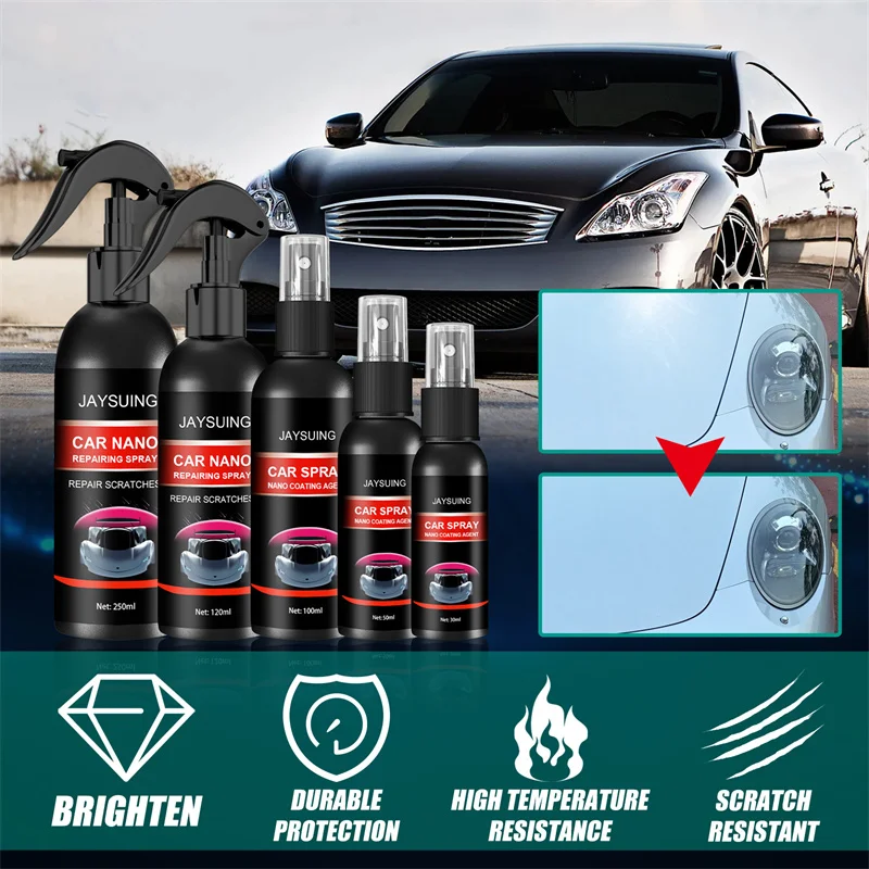 Car Scratch Repair Nano Spray Anti Scratch Spray Remover Coating Auto Lacquer Polished Glass Coating Agent Paint Care