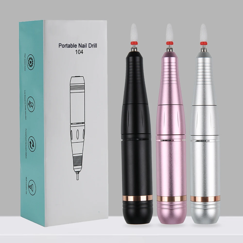 

35000RPM Portable Nail Drill Pen USB-Powered Electric Nail File Polishing Pen Nail Drill Machine Manicure Tool for Home Salon