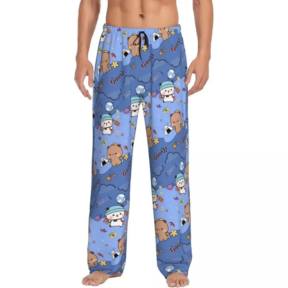 

Мужские забавные пижамные штаны с принтом Bubu и Dudu, одежда для сна, штаны для сна с карманами