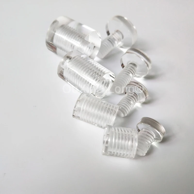 200PCS 19X30mm Acrylic Clear Sign Holders Plastic Standoff Advertising Store Sign Poster Display Fastener Screws FG1006