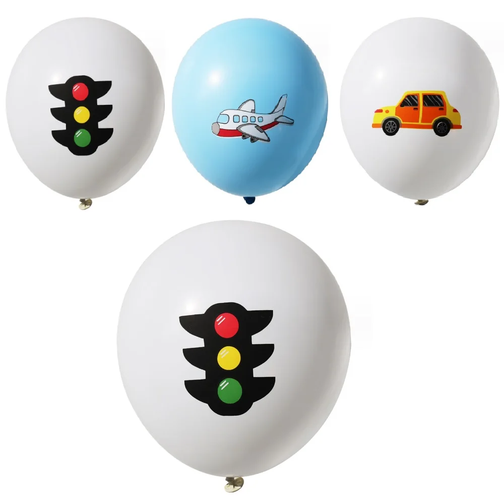 Car Airplane Traffic Light Balloon, Barricade Traffic Balloon, Party Decoration, 12