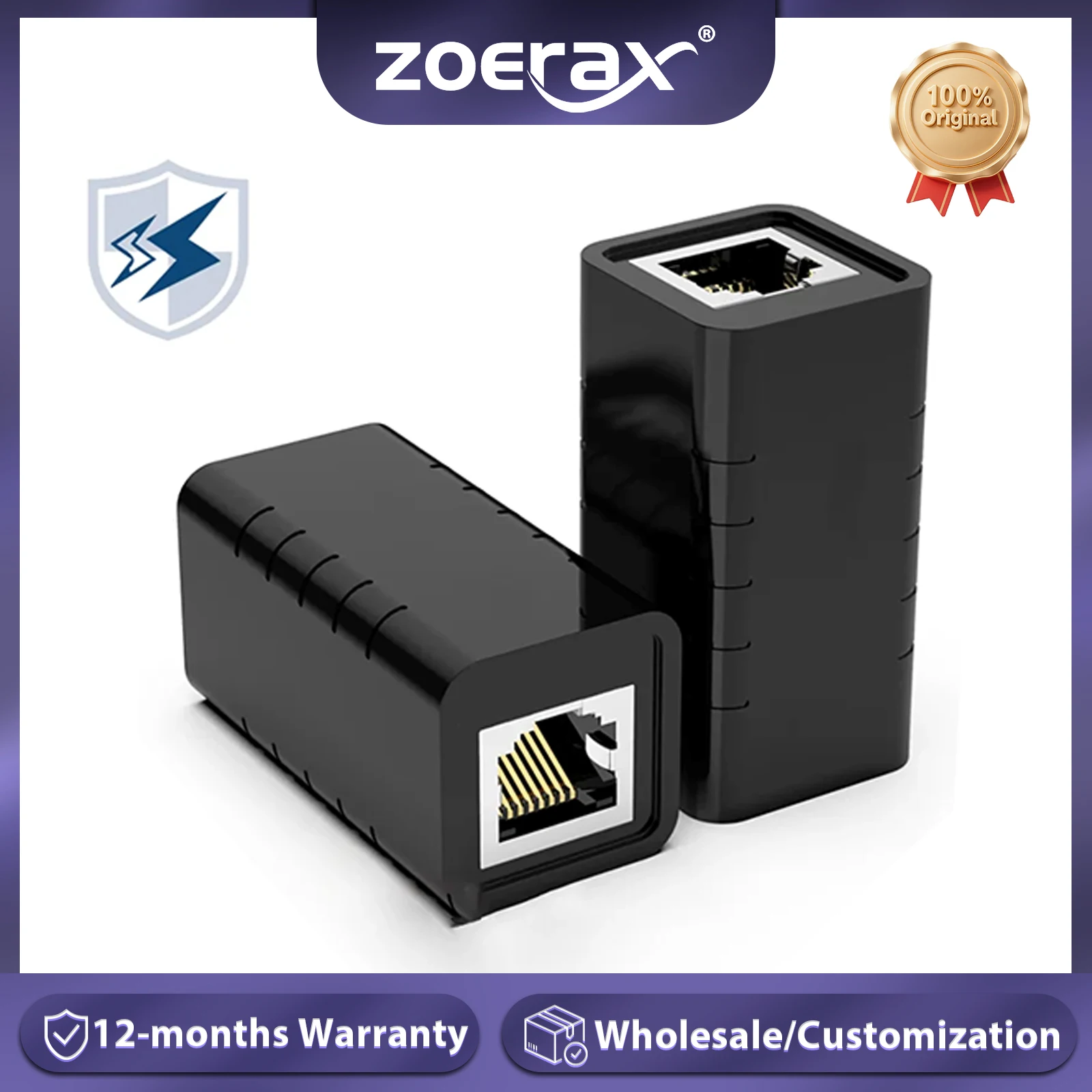 

ZoeRax 1PCS RJ45 Connector Ethernet Extension Cable for Cat7 Cat 6 Cat5e Network Extender Adapter for Ethernet Cable Female
