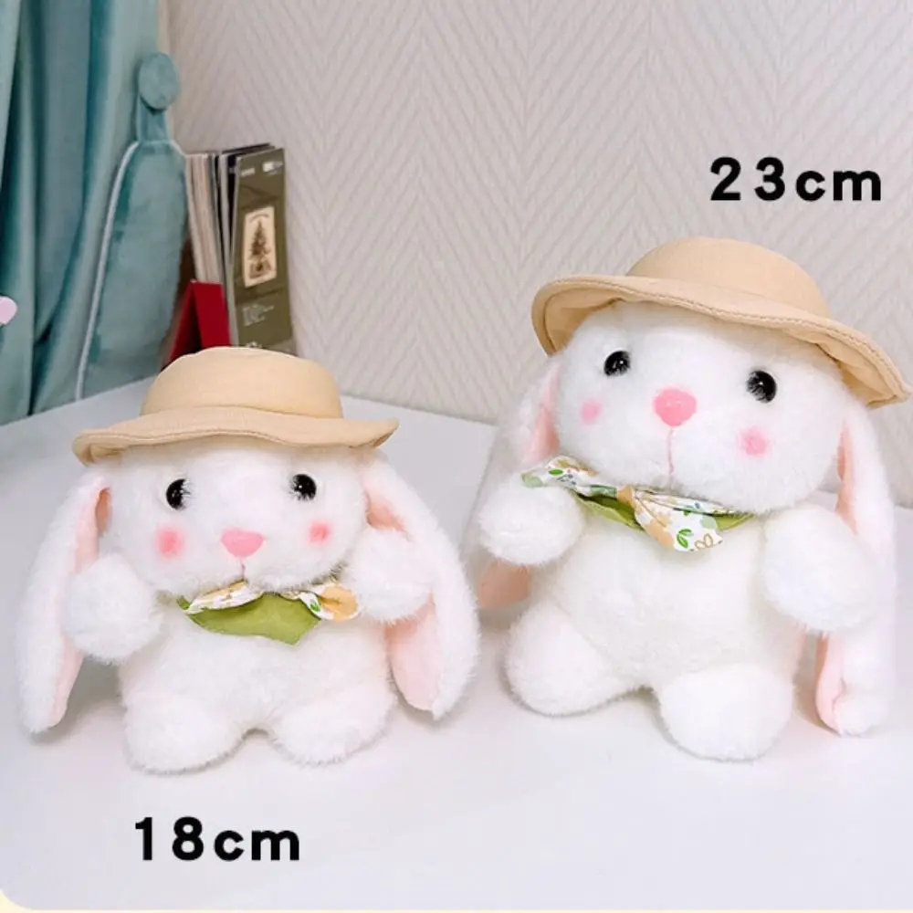 Lapin en peluche à longues oreilles pour enfants, jouet de couchage Kawaii, 18 cm, 23cm