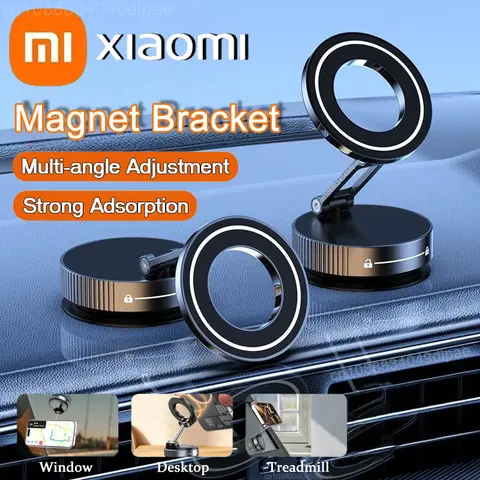 Xiaomi 진공 전화 브래킷 마그네틱 홀더 멀티 각도 조절 가능한 디자인 슈퍼 안정적인 자석 접이식 자동차 마운트 흡입 스탠드
