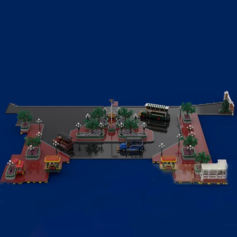Movie Model Moc Building Blocks Modular Magic Kingdom Town Square Building Model Technology Brick Assembly Construction Toy Gift