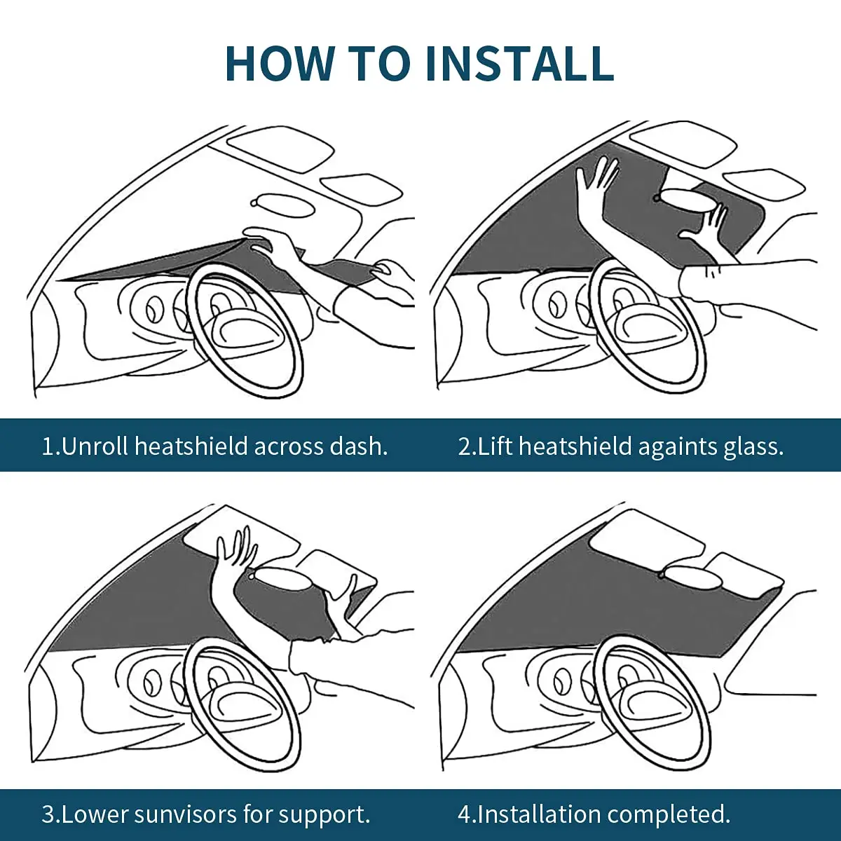 Pomeranian Puppy Car Sun Shade, pára-brisa dianteiro, Cortina animal engraçada, Sun Visor para carro, mantenha seu veículo fresco, UV Sun e H