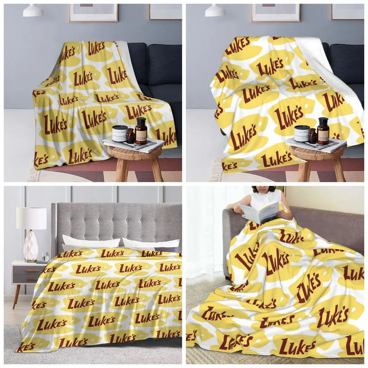 Luke's Diner Gilmore Girl Birthday Gift Blankets Soft Warm Flannel Throw Blanket Plush for Bed Travel Home Couch