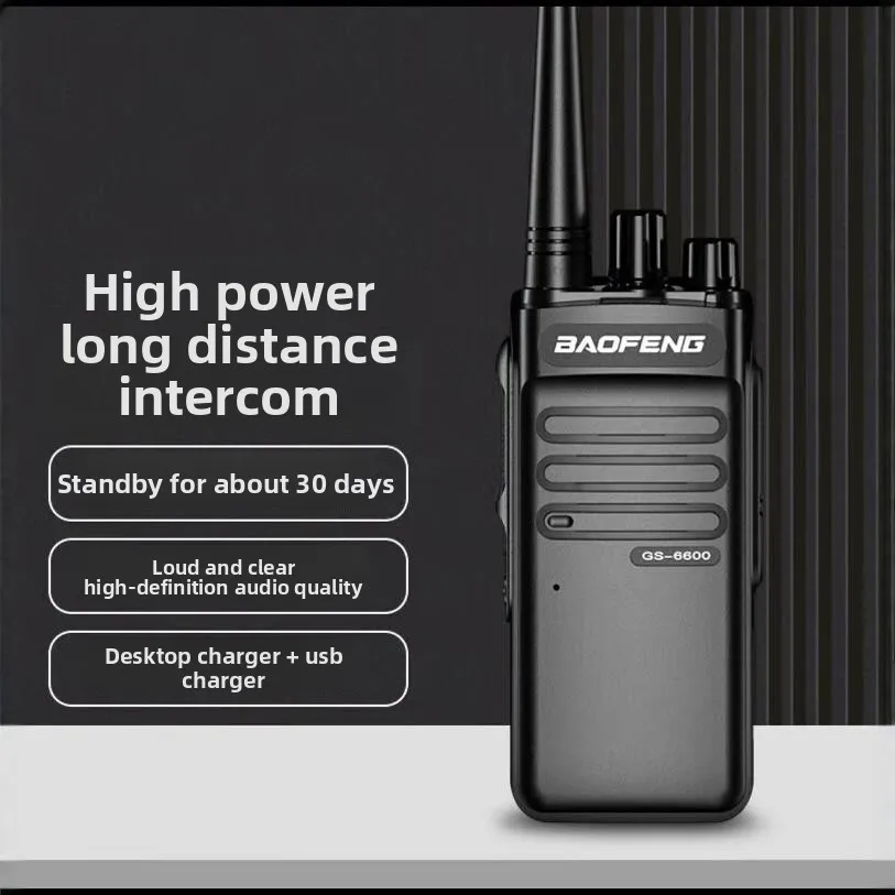 Baofeng GS-6600 High Power Long Range Dustproof Handheld Walkie Talkie for Outdoor & Construction Site