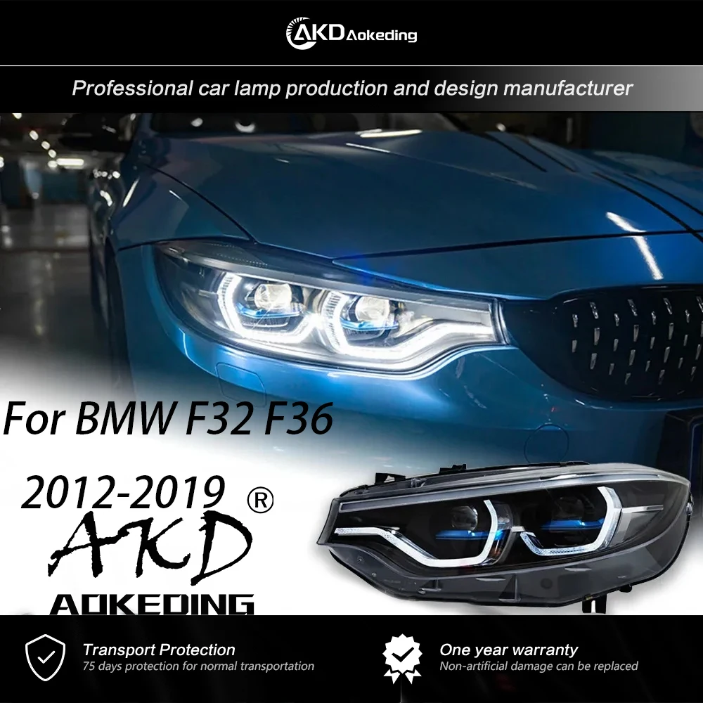 AKD Front Lamp for BMW F32 2013-2015 Upgrade to New Style 4 Series F36 F80 F33 425I 428I 430I 435I Dynamic Signal Auto Accessory