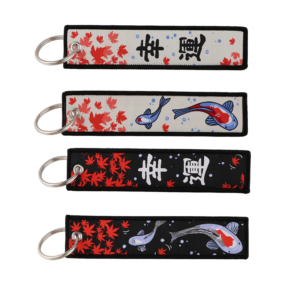 Koi Carp Key Tag Keychain For Car Motorcycles Keys Holder Lucky Charm Keyring Women Men Fashion Jewelry Amulet Accessories