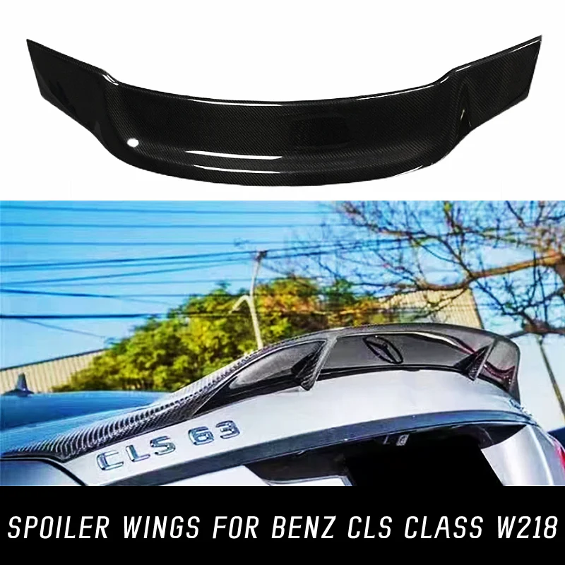 

Car Carbon Fibe Rear Trunk Lid Boot Ducktail Lip Spoiler Wings For Mercedes Benz CLS-Class W218 63 AMG 2011-2016 Accessories