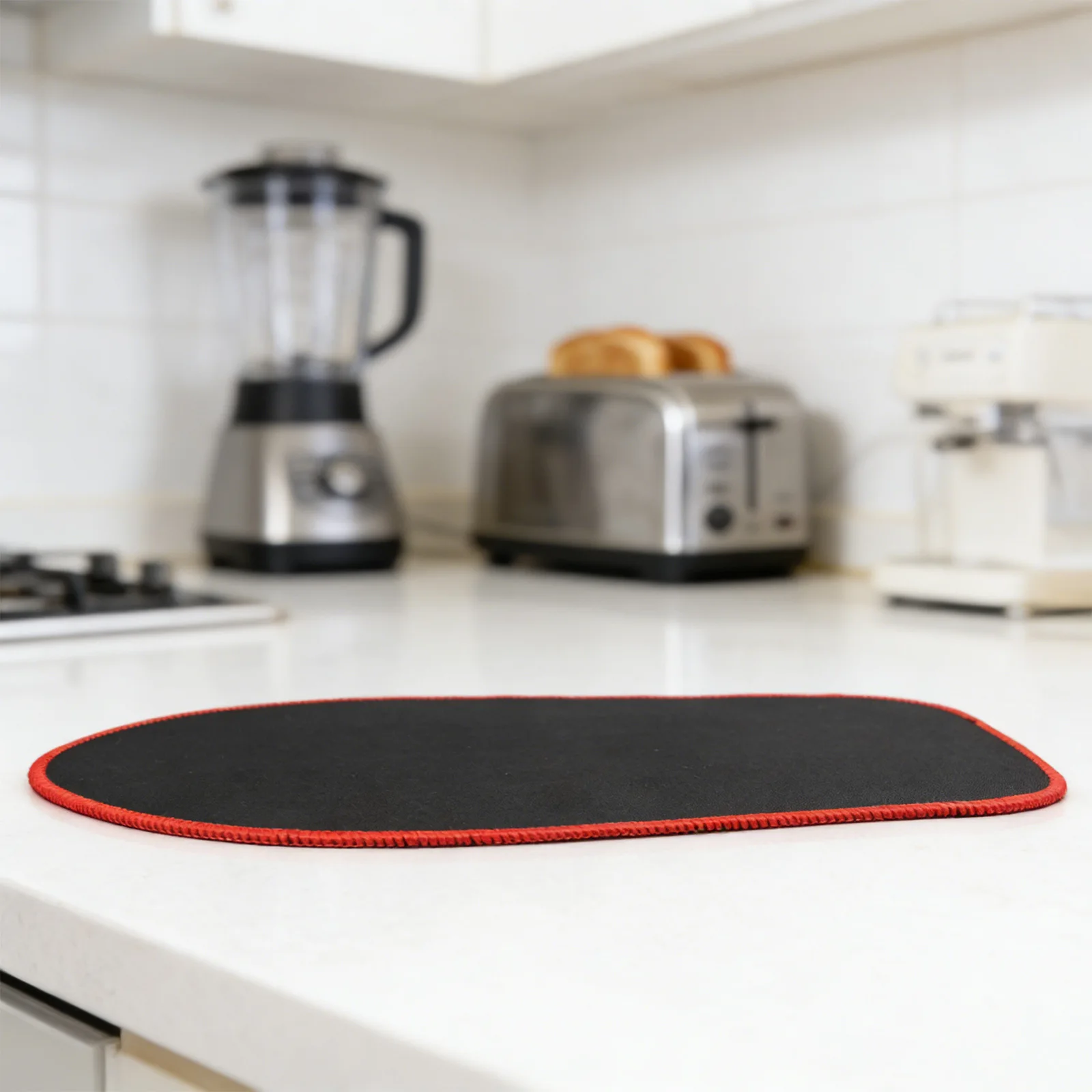 Countertop Protection Mat for Kitchen Aid Mixers with Strong Stitching and Anti Slip Feature for Easy Mixer Movement