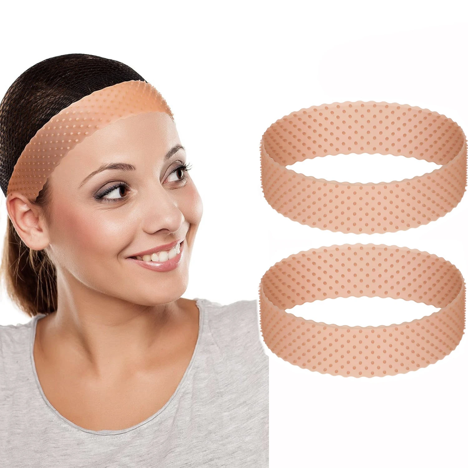 Non Slip Silicone Wig Grip Headband Transparent Black Brown Wig Band to Hold Wig Anti-Slip Wig Accessories For Daily Use