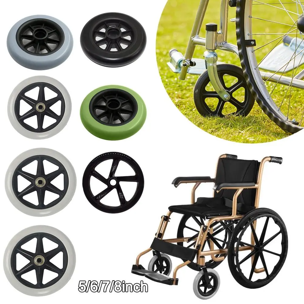 Durable 5/6/7/8Inch Shopping Cart Wheels Wear-resistant Replacement Solid Tire Wheel Anti Slip Travelling Trolley Caster