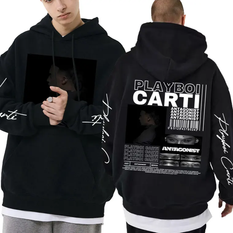 

Rapper Playboi Carti Antagonist Album Graphic Hoodie Men Women Hip Hop Vintage Sweatshirt 2024 Tour Concert Opium Merch Hoodies