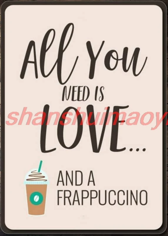 Coffee Addict Gift, All You Need Is Love Sign, Coffee Lover Gift, Coffee Lover Sign, Frappuccino Sign, Coffee Decor Qual SHANSUI