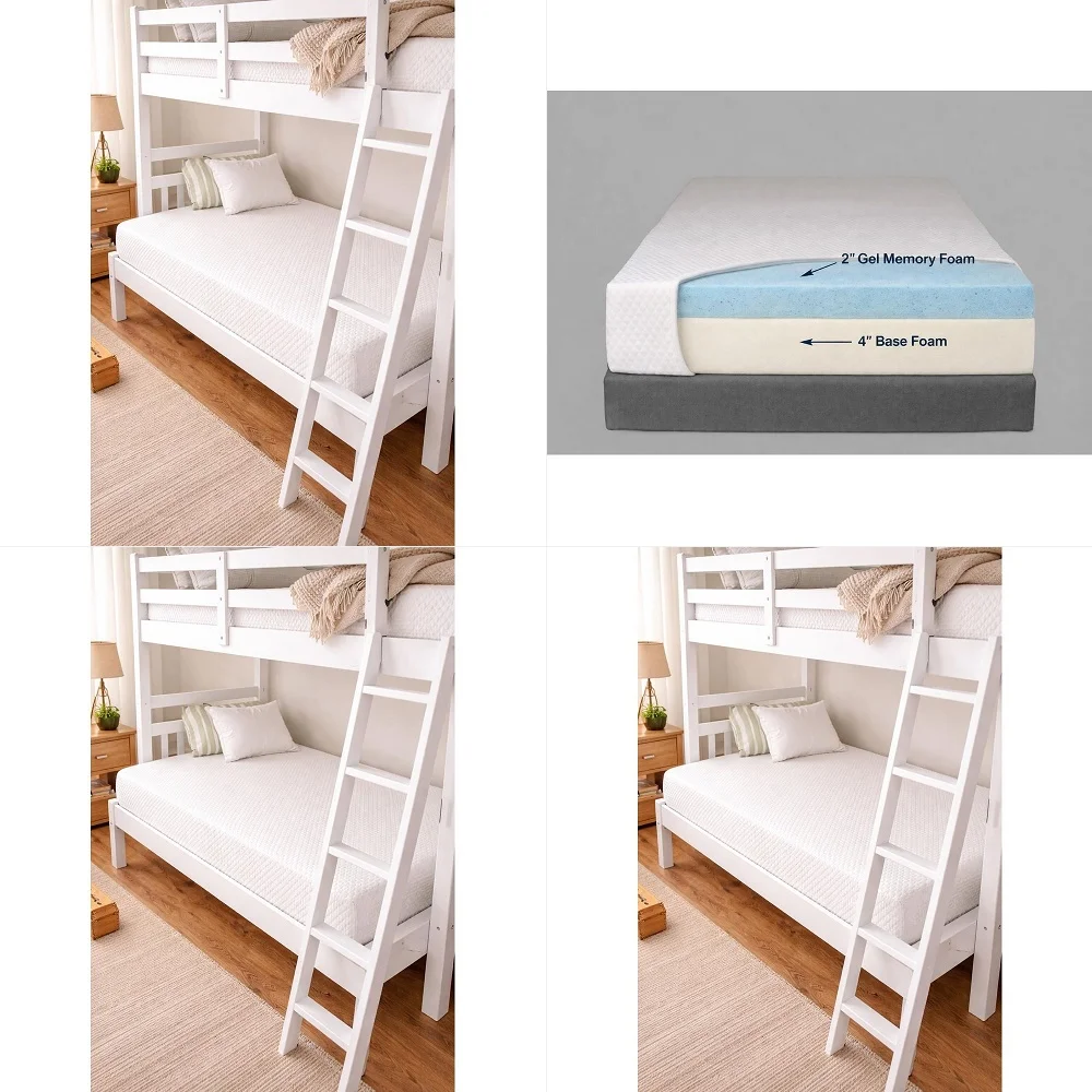 

Made 6 Gel Memory Foam Mattress, MediumFirm Feel 34 x 75