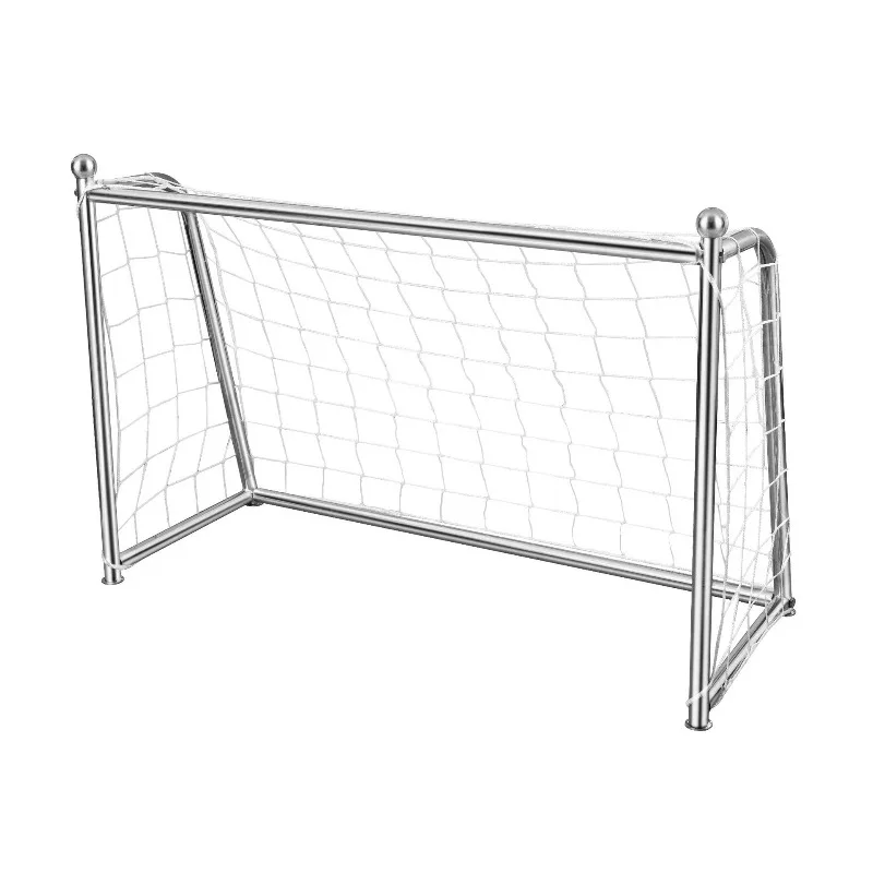 Home user outward-folding portable soccer goal, three-person aluminum alloy indoor training gate frame mesh