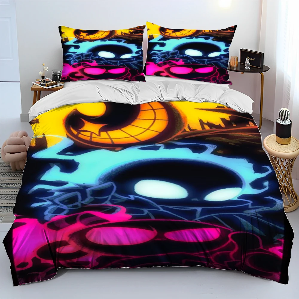 Imagem -04 - Cuphead e Mugmangame Gamer Comforter Bedding Grupo Capa de Edredão Bed Conjunto Quilt Cover Fronha King Queen Size Bedding Conjunto Kids