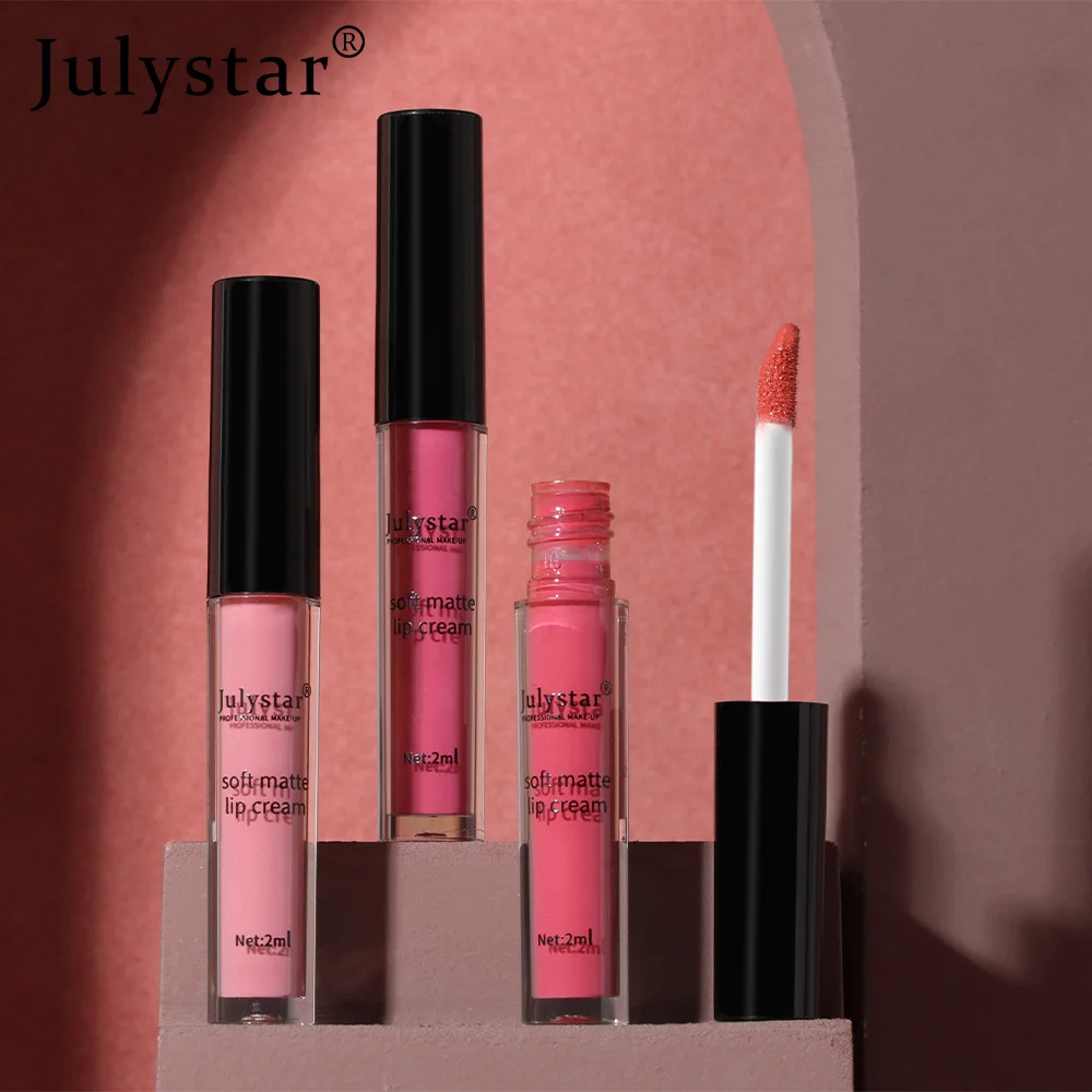 Julystar Lippenstift Rood Fluwelen Lippenstift Mistige Matte Lippenstift Lip Glazuur Make-Up Voor Vrouwen Cosmetica Lipgloss Tint Vloeibare Lippenstift