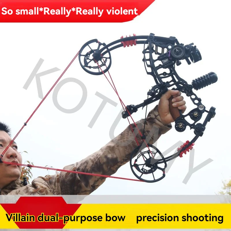 Dual-Purpose Compound Bow 40-70lbs Archery Hunting Compound Bow Steel Ball Bow for Adult Outdoor Hunting Shooting