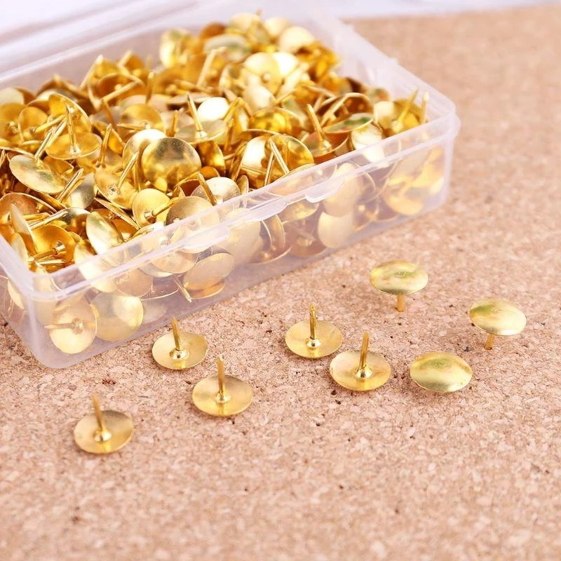 400pcs Metal Thumbtack Drawing Pins Pushpin Cork Board Photo Wall Map Markers Office Supply