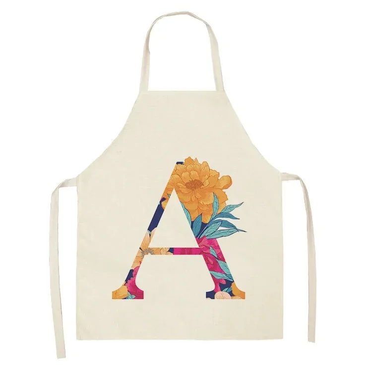 Floral red letter pattern suitable for home kitchen apron children\'s printed apron home kitchen bib