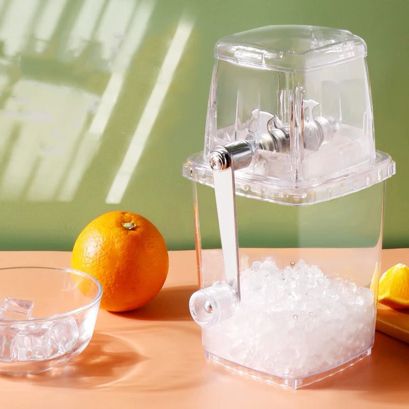 

Manual Ice Crusher Hand Crank Snow Cone Portable Household Kitchen Blender Camping Drink Maker Ice Shaver Tool