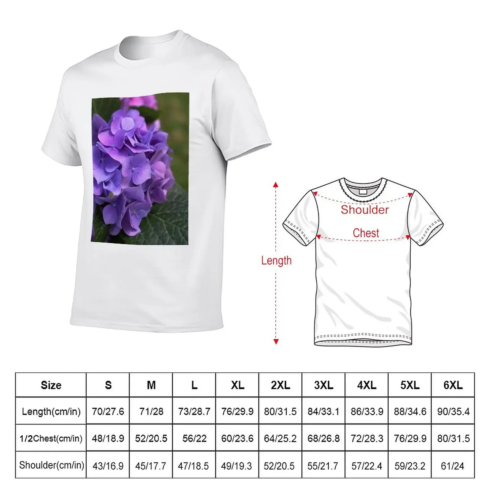 Hydrangea In Mauves And Pinks T-Shirt graphics blacks plain white t shirts men