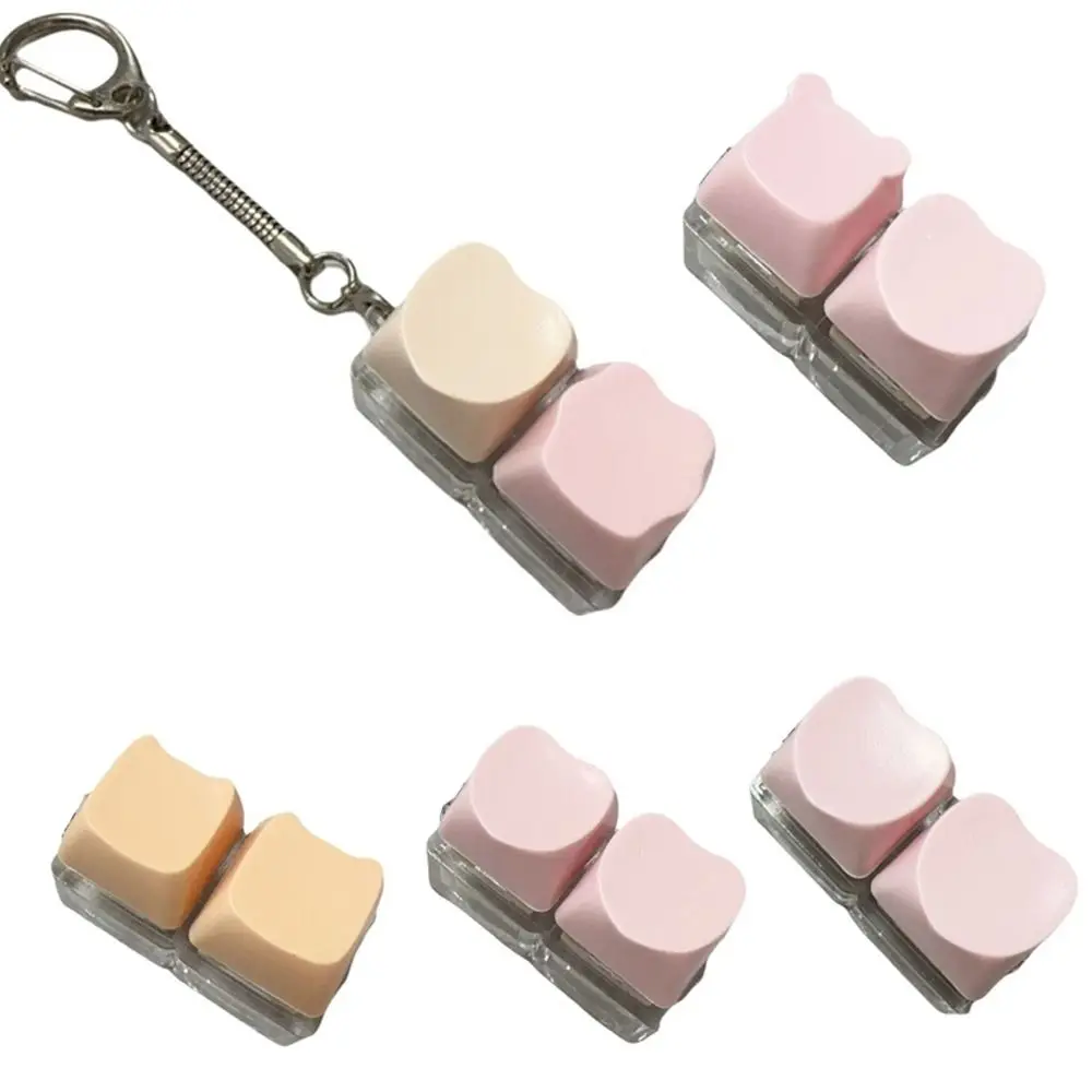 リラックスできる2キー指キーボード漫画の形のキーボタン減圧おもちゃライト付きガジェットクリッカーおもちゃ大人用