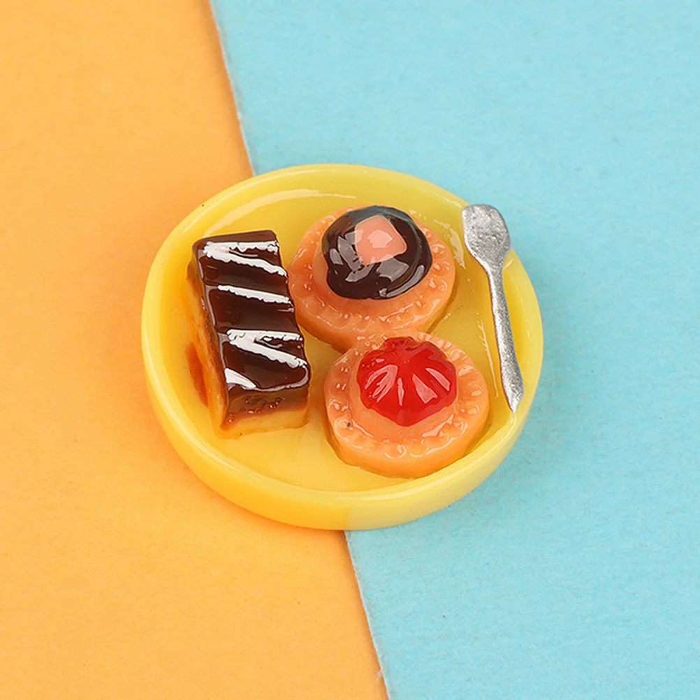 6 Pcs Coffee Miniature Food and Play Models Dolls House Furniture Resin Kitchen Scene Decor