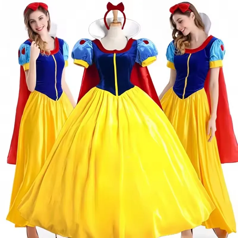 Costume de Cosplay blanche-neige de luxe pour carnaval, tenue de fête d'anniversaire de princesse pour adultes, robes de fête fantaisie d'halloween