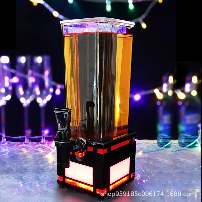 

3L juice draft beer bucket Internet celebrity wine cannon bucket bar KTV creative luminous colorful wine bubble with faucet bubb