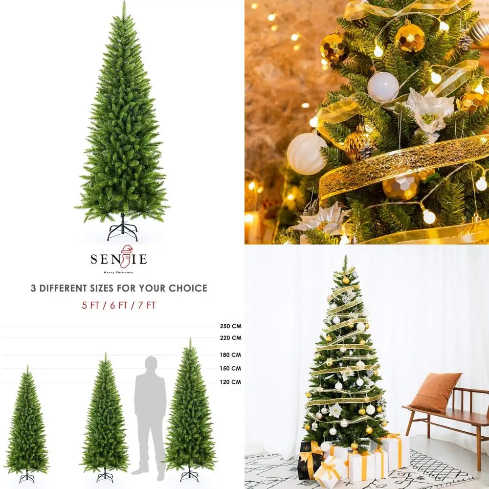 

Pencil Style Classic Pine 5-Foot Artificial Christmas Tree - Premium Lifelike Fir for Holiday Decor