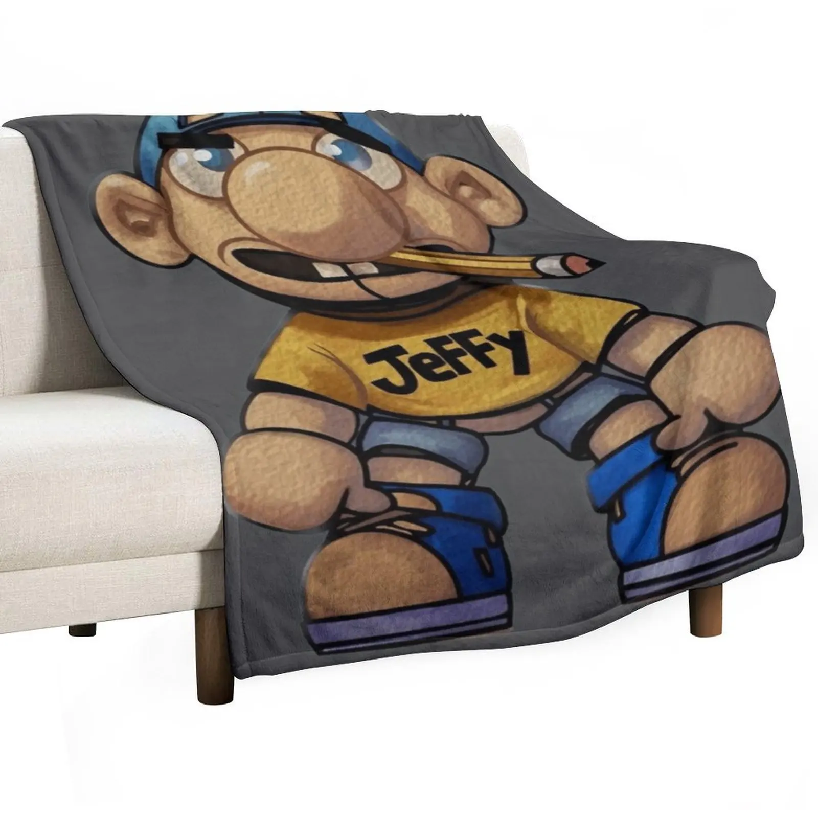 

New Jeffy Design 2024 Throw Blanket funny gift heavy to sleep Blankets For Bed Luxury Throw Blankets
