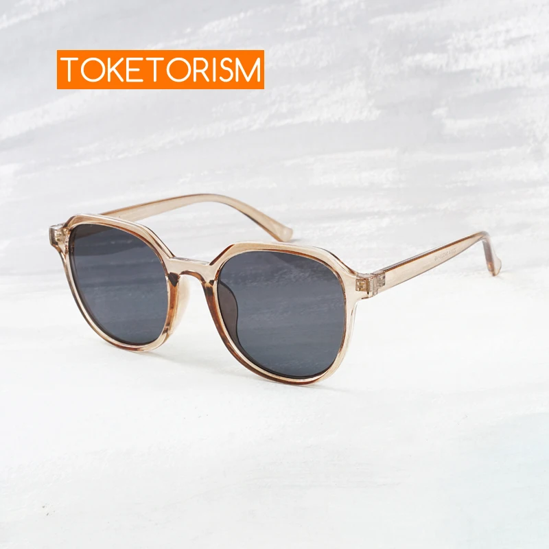 Toketorism Vintage Men's Shades Classic Women's Sunglasses Transparent UV Protection Eyewear 4413