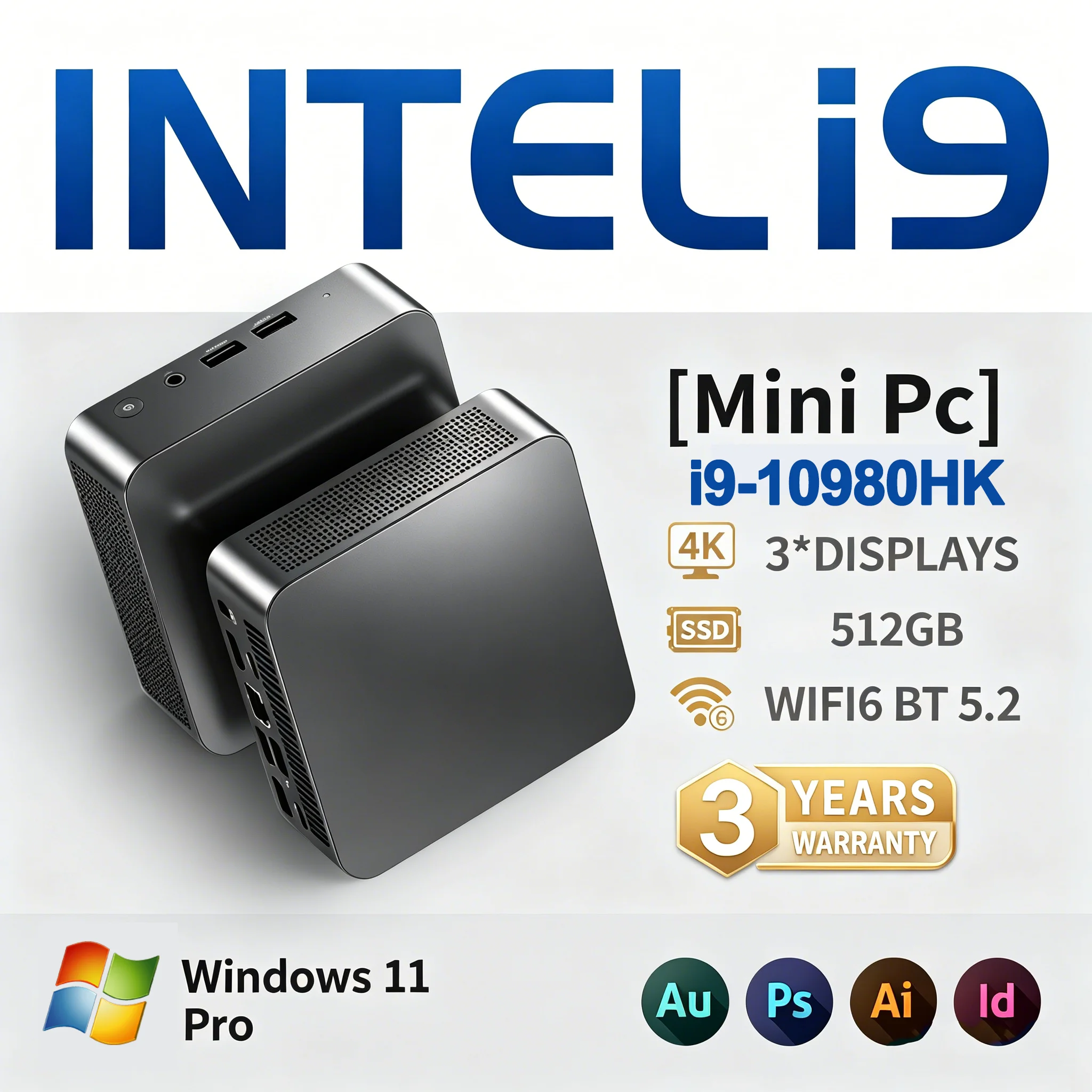 i9 MINI PC  Windows 11 Pro Intel Core i9 10980HK/Intel N150 MINI Computer 16GB DDR4 2048GB SSD  WIFI 6 BT5.2 Gaming MINI PC