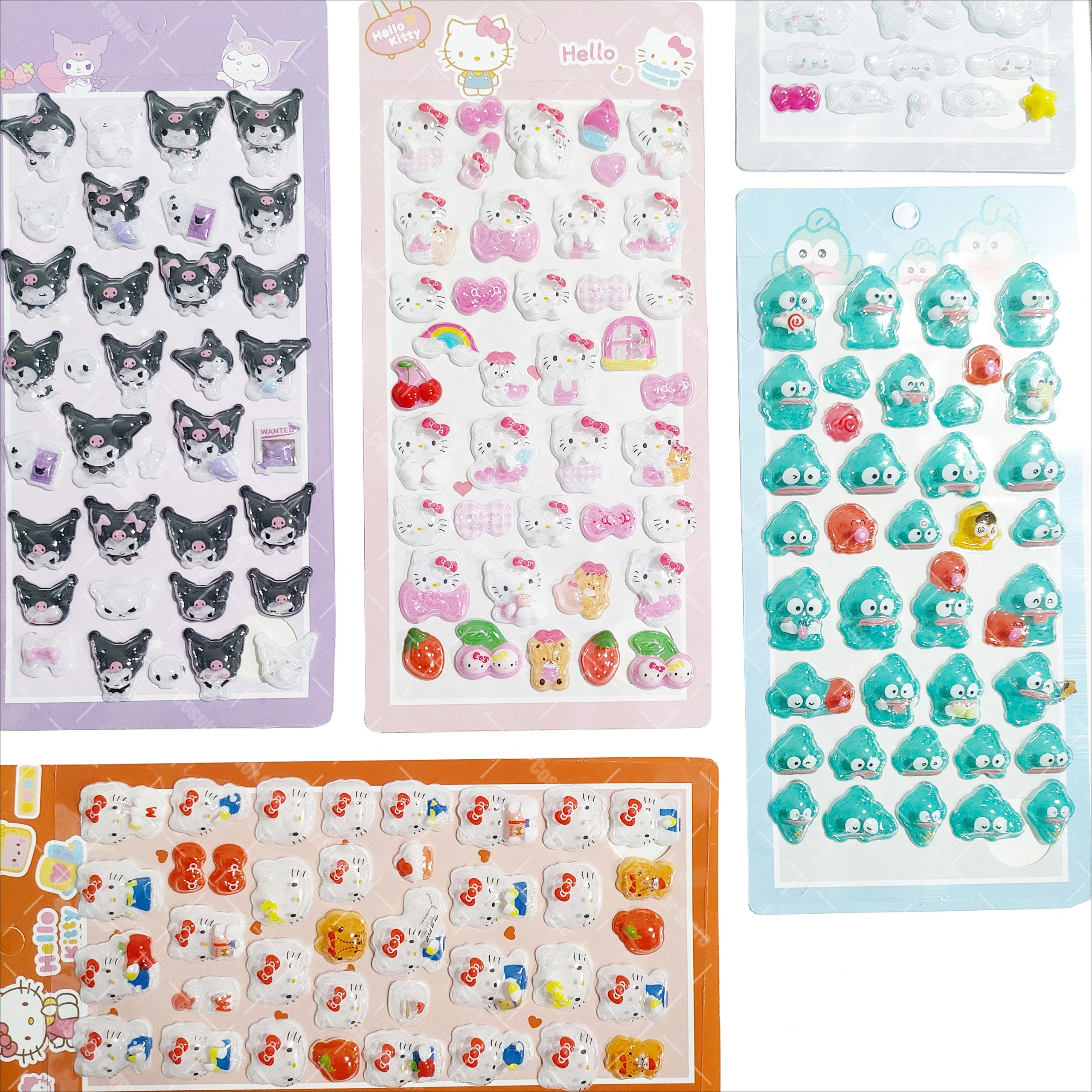 Gli adesivi in rilievo 3D Kitty Cinnamoroll sono carini e divertenti materiali creativi fai-da-te per i fan Regali a sorpresa per bambini Decorazione della casa