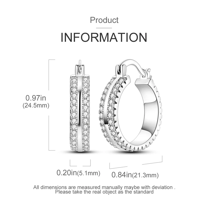 Charms Doppel-Creolen für Frauen, 100 % 925er Silber, kubischer Zirkon, Herz, Stern, Mond, Ohrringe, eleganter Geburtstagsschmuck, Geschenke – Detail 10