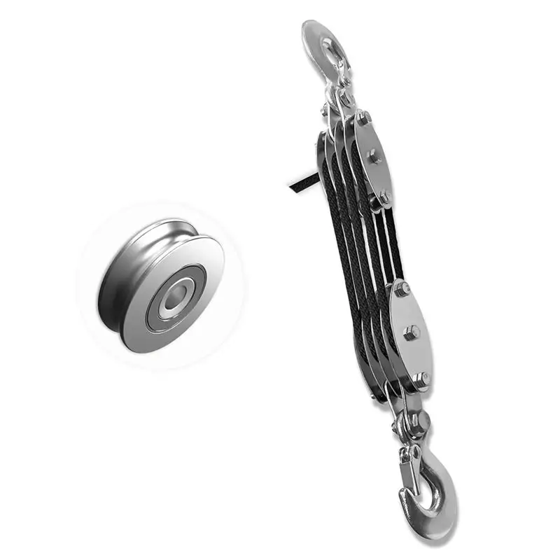 

Комплект лебедок A60zblock And Tackle, 4-колесная тросовая лебедка, грузоподъемность 2200 фунтов с 65-футовым тросом 1/4 дюйма, компактная лебедка Ropemay