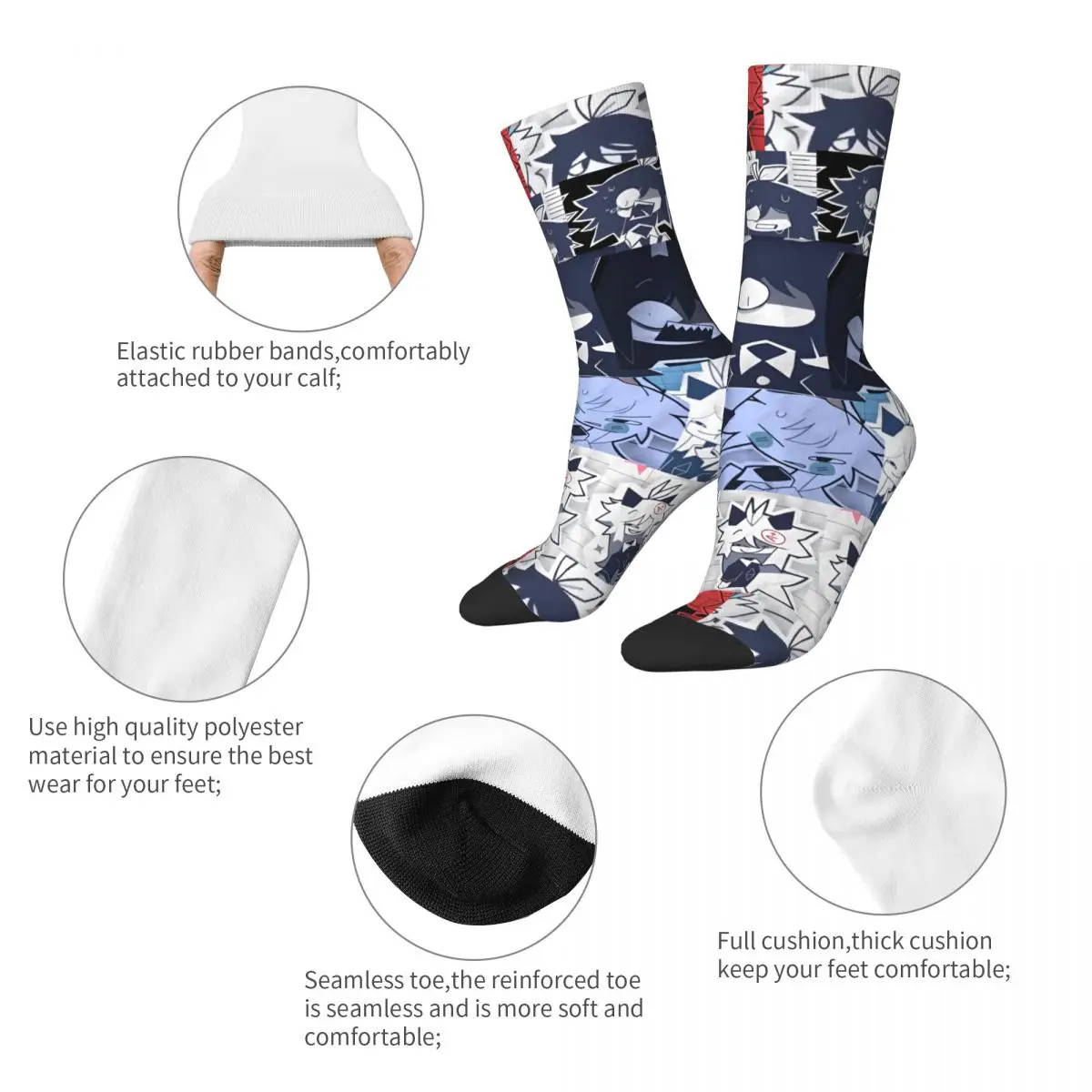 Autumn Winter Cool Women Men Claire Oliver Miss Circle Cartoon Socks Fundamental Paper Education Breathable Soccer Socks