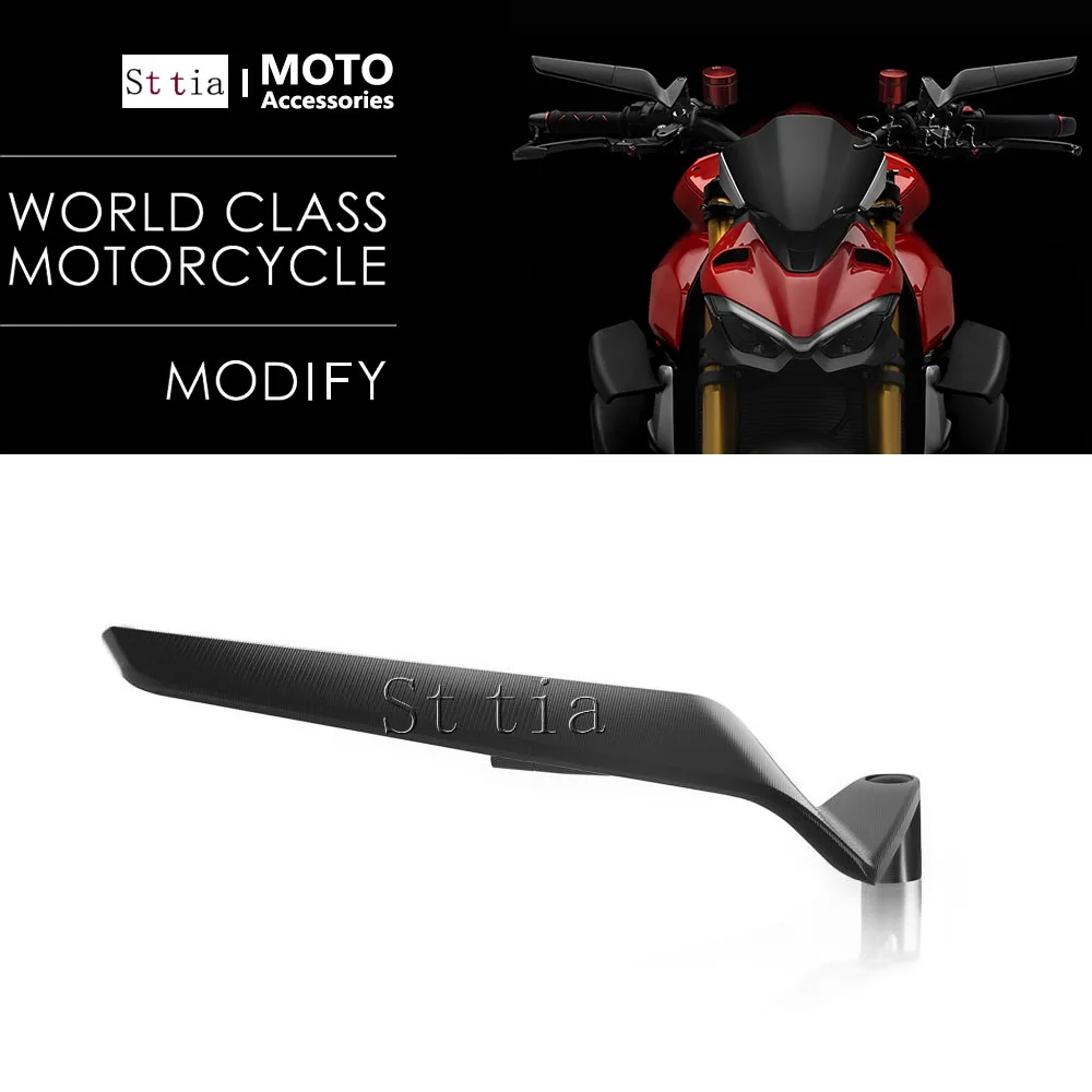New Motorcycle Black Rearview Mirror Aluminum Rear View Mirrors For Ducati Streetfighter V4 S V4S STREETFIGHTER V2
