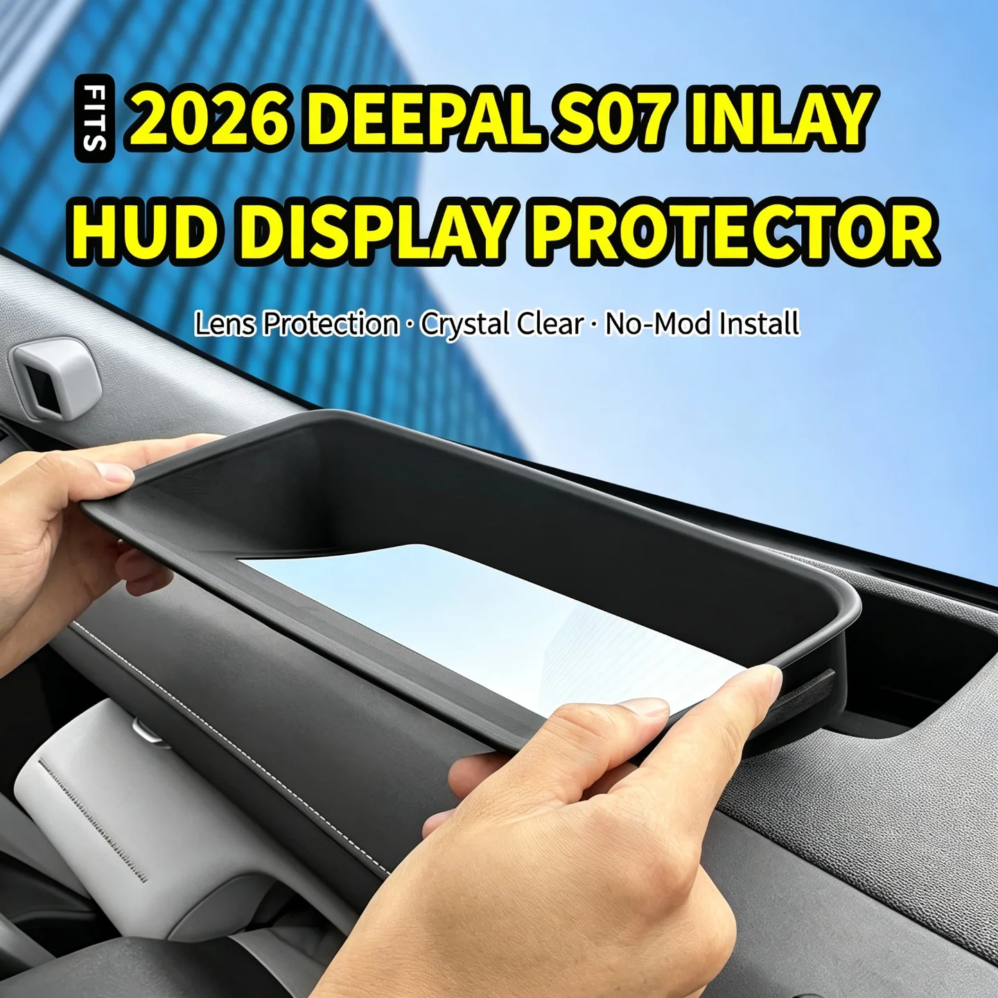 For Deepal S07 2026 Left Hand Drive Curved Inset HUD Guard 1:1 OEM Molded No Reflection Car Trim